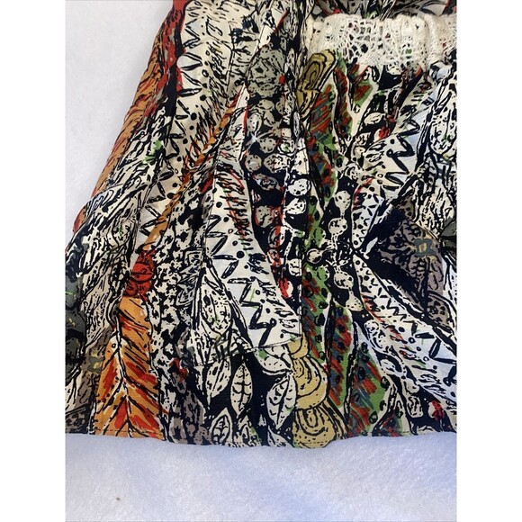 La Rok Silk Halter top Tank Bead Tie S hippie indie lace gypsy boho sexy - Picture 7 of 11